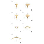 Hammered Brass Geometric Cabinet Drawer Knob