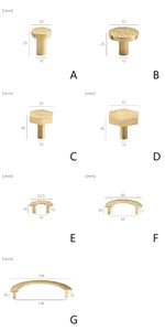 Hammered Brass Geometric Cabinet Drawer Knob