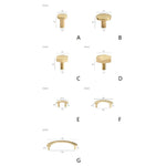 Hammered Brass Geometric Cabinet Drawer Knob