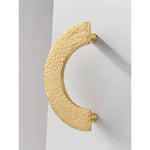 Hammered Brass Geometric Cabinet Drawer Knob