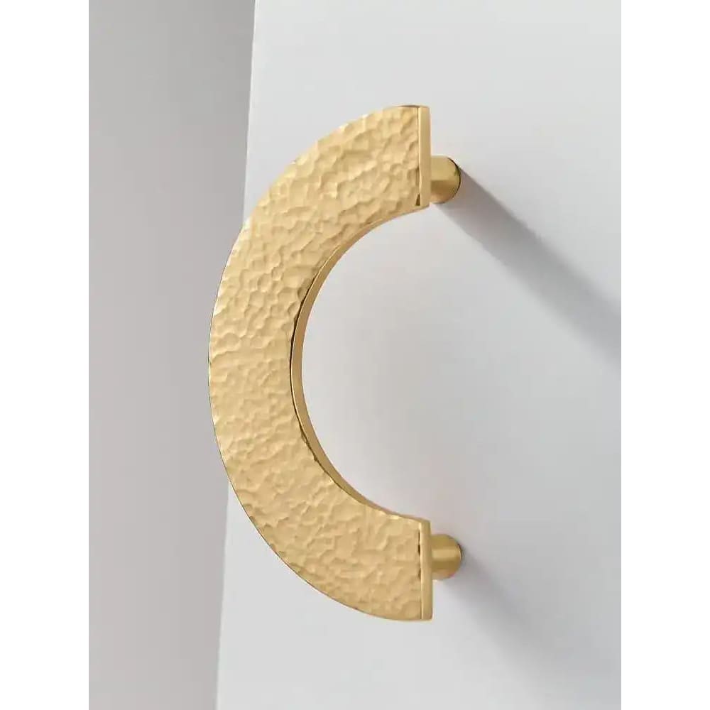 Hammered Brass Geometric Cabinet Drawer Knob