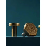 Hammered Brass Geometric Cabinet Drawer Knob