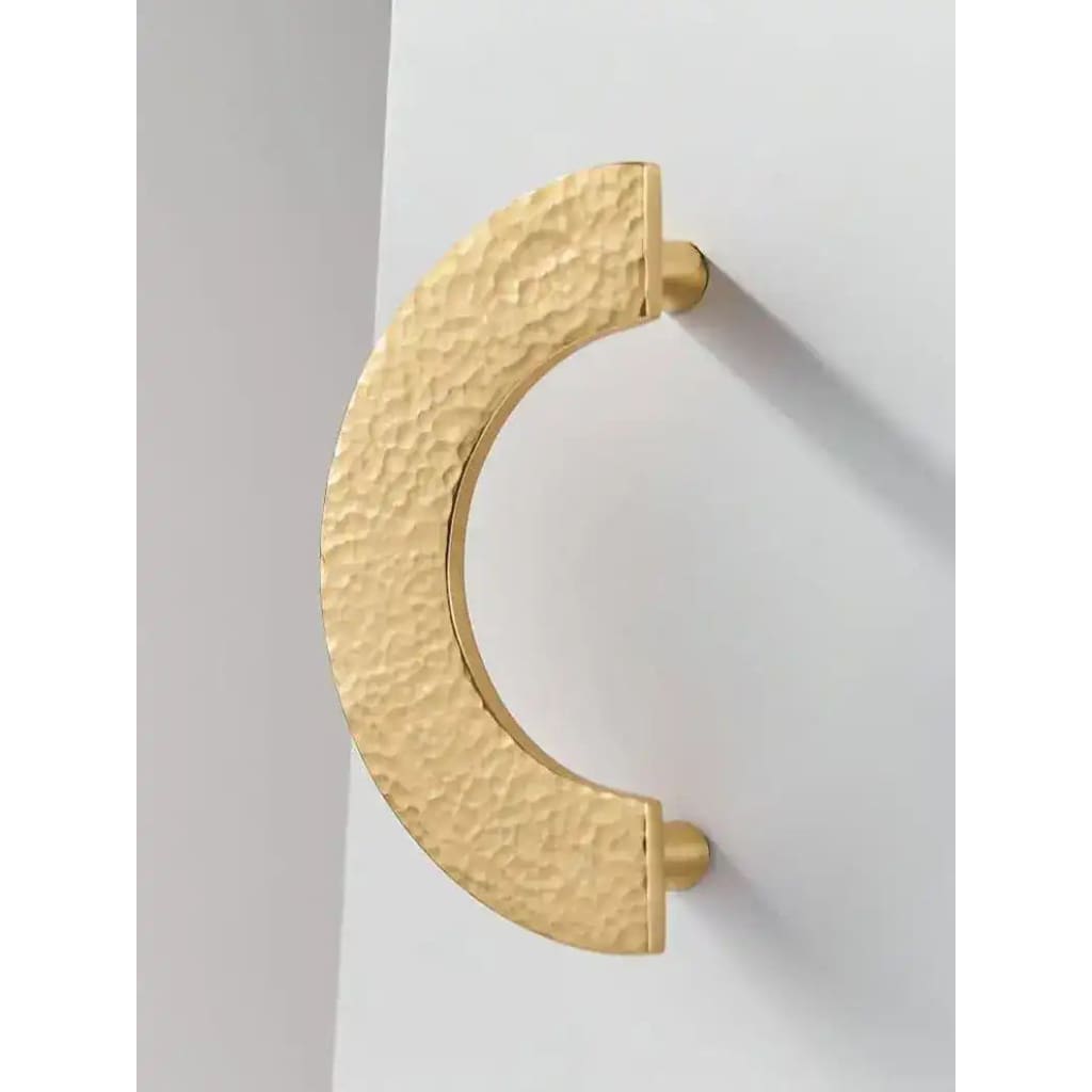 Hammered Brass Geometric Cabinet Drawer Knob