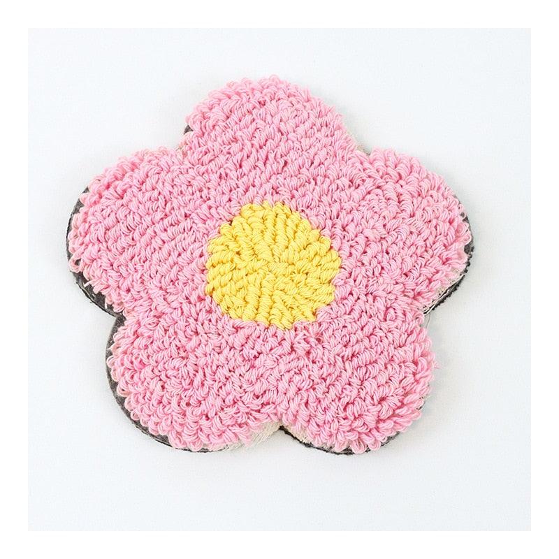 Hand Tufted Flower Coaster Flower