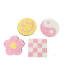 Hand Tufted Flower Coaster 4 pc Set