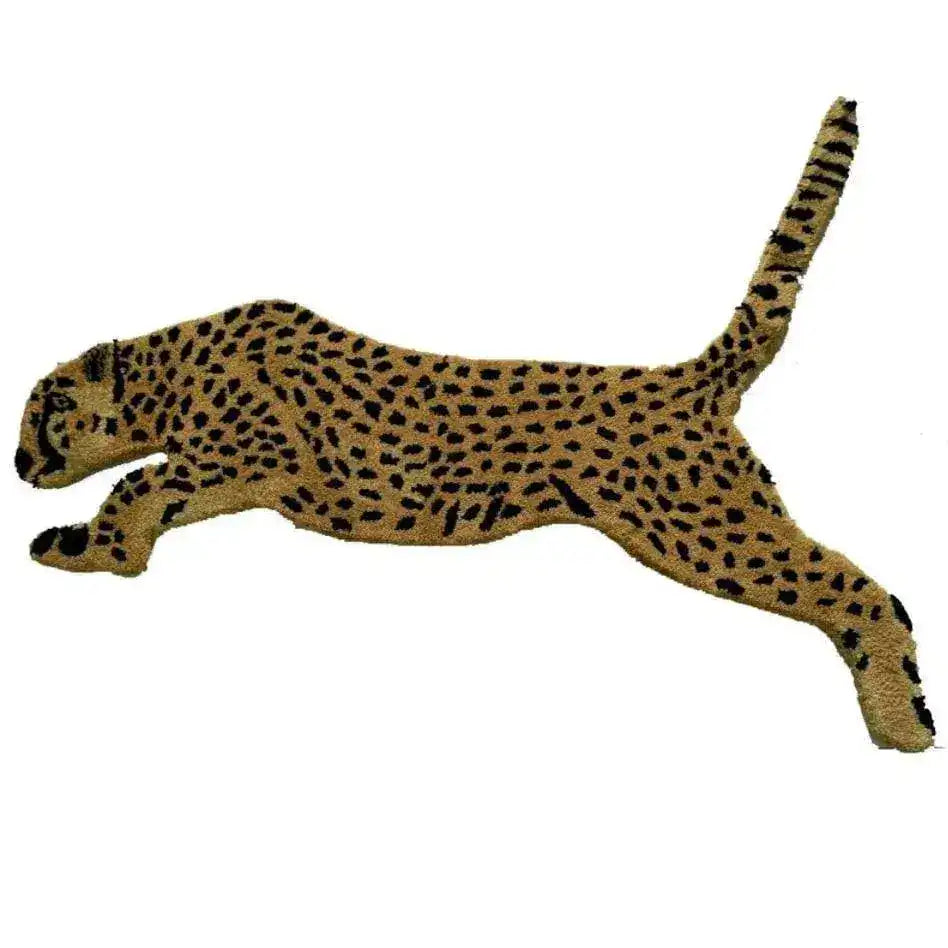 A luxurious hand-tufted tiger-shaped wool rug, ideal for adding a unique touch to your living or dining room. This large area rug, with its vintage design, serves as a striking piece for those seeking stylish dining room carpets or large area rugs for living rooms.