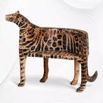 Hand-Carved Mango Wood Tiger Accent Chair