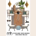 Handmade Chic Blue Borders Jute Rug