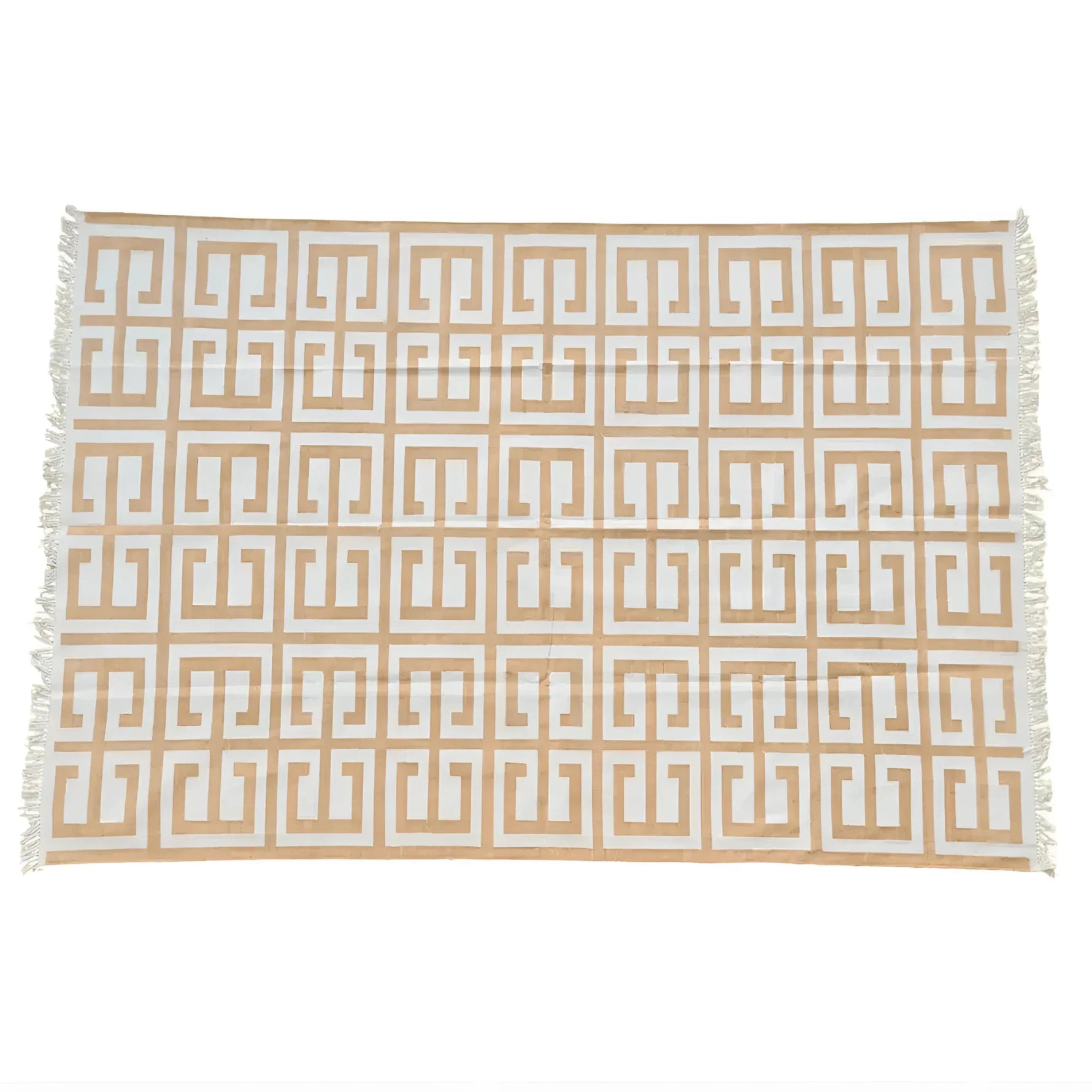 Handmade Chindian Dhurrie Cotton Reversible Rug