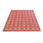 Handmade Chindian Dhurrie Cotton Reversible Rug - Red