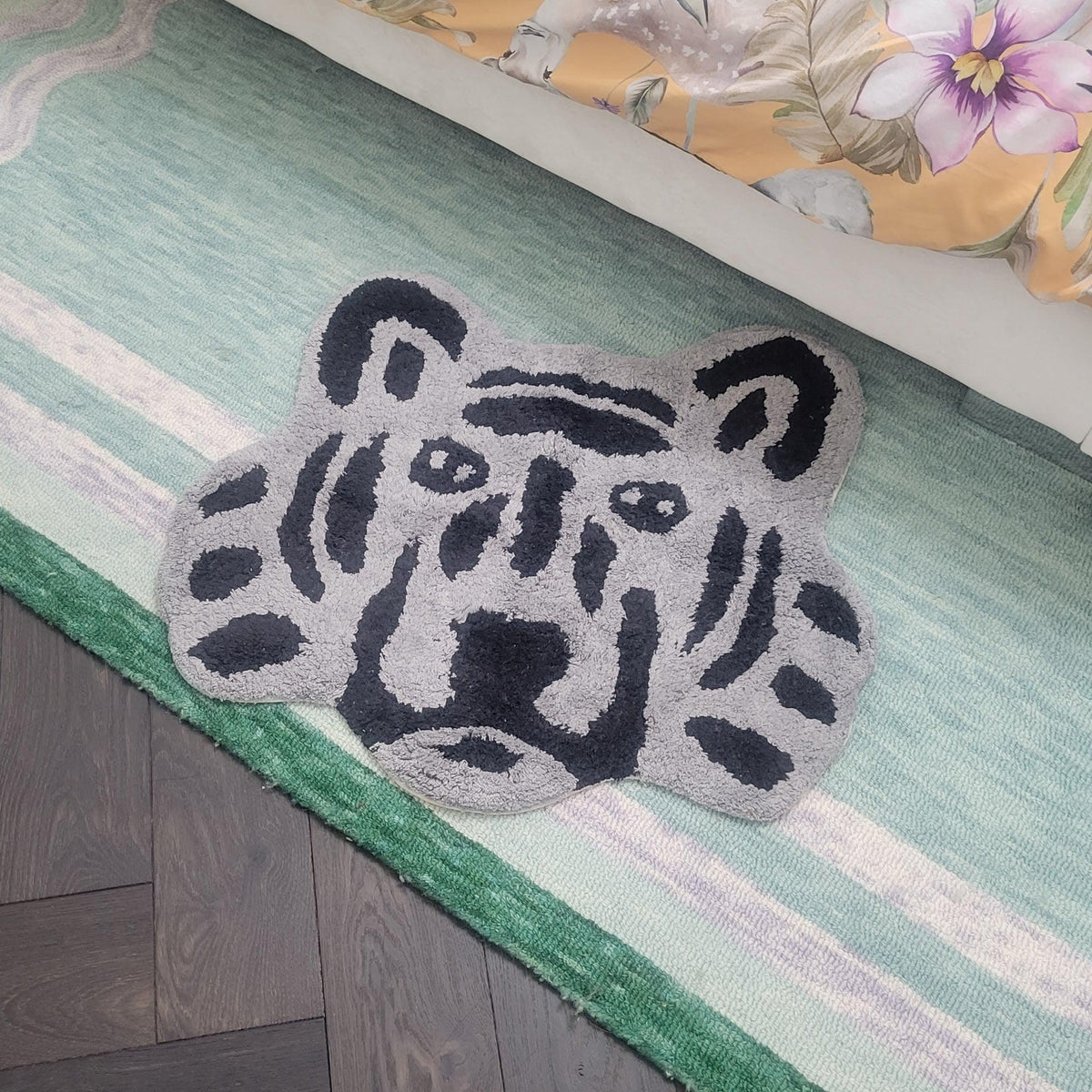 Handmade Cotton Lion Face Shaped Bath Mat