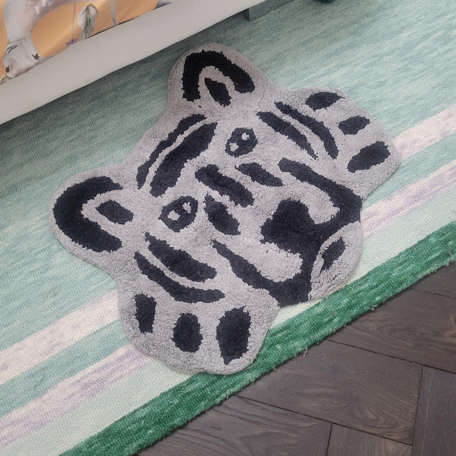 Handmade Cotton Lion Face Shaped Bath Mat