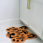 Handmade Cotton Lion Face Shaped Bath Mat