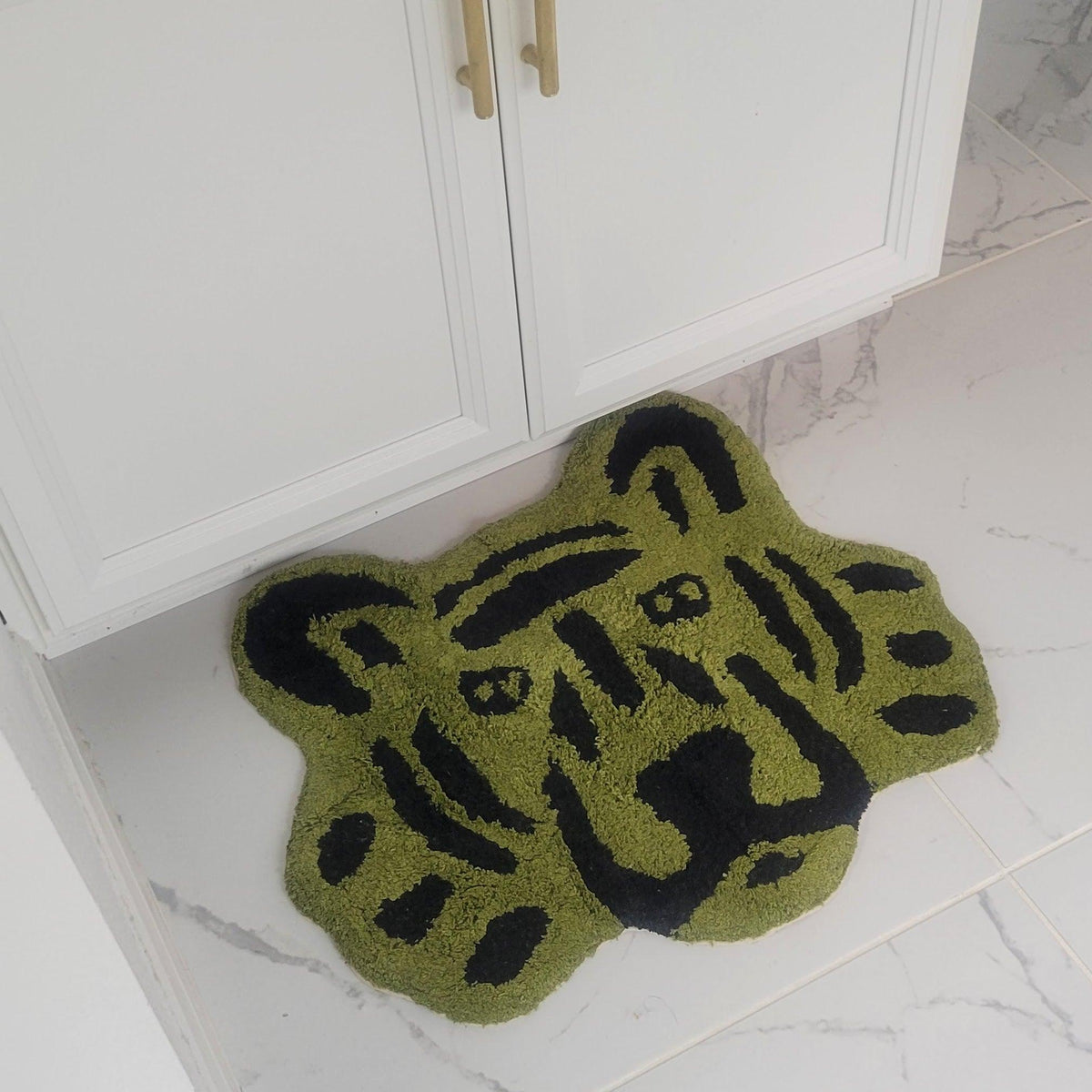 Handmade Cotton Lion Face Shaped Bath Mat