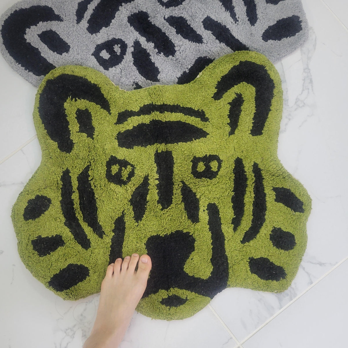 Handmade Cotton Lion Face Shaped Bath Rug