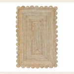 Handmade Mini Scalloped Jute Rug - Natural Color