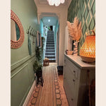 Handmade Olive Green Scalloped Border Jute Rug - 1001 KNOTS