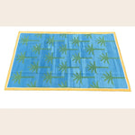 Handmade Reversible Palm Trees Cotton Rug - Green