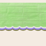 Handmade Scalloped Cotton Rug - Light Green/Purple