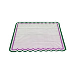 Handmade Scalloped Cotton Rug - White/Green