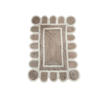 Handmade White Scalloped Jute Rug