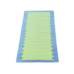 Handwoven Alaia Blue/Yellow Cotton Rug