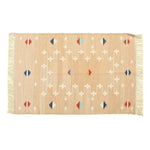 Handwoven Light Taupe Trellis Elegance Fringes Cotton Rug showcasing a beautiful trellis pattern in a light taupe color. This boho rug is a perfect addition for large area rugs in a living room or bedroom, made from high-quality cotton.