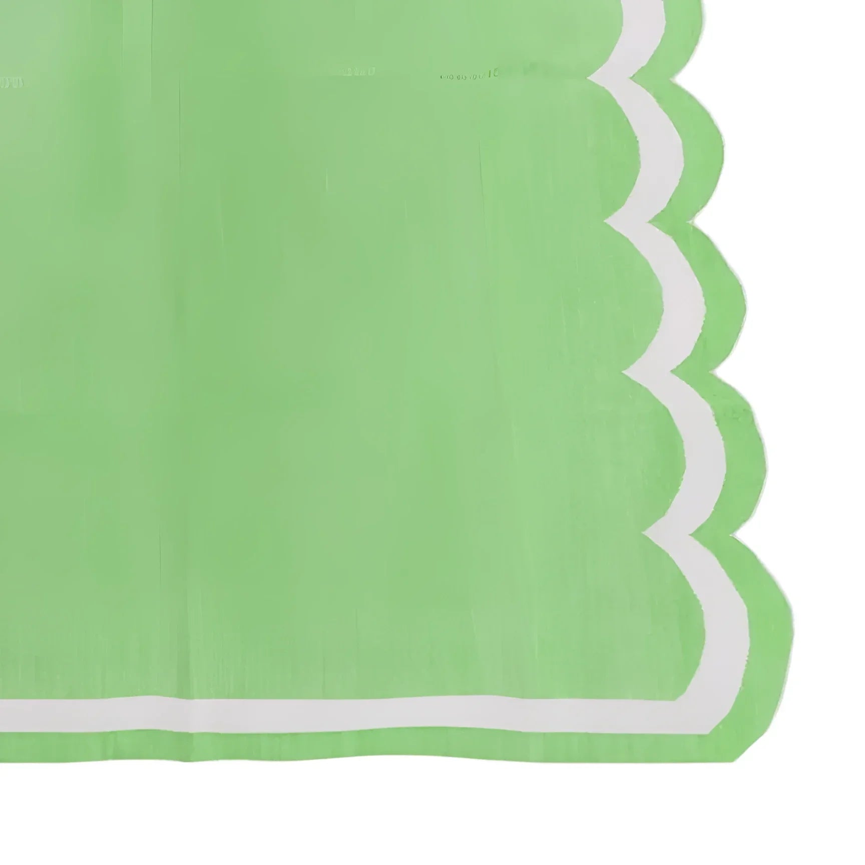 Handwoven Reversible Cotton Scalloped Rug - green