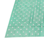 Handwoven Reversible Diamond Cotton Rug - Light Green