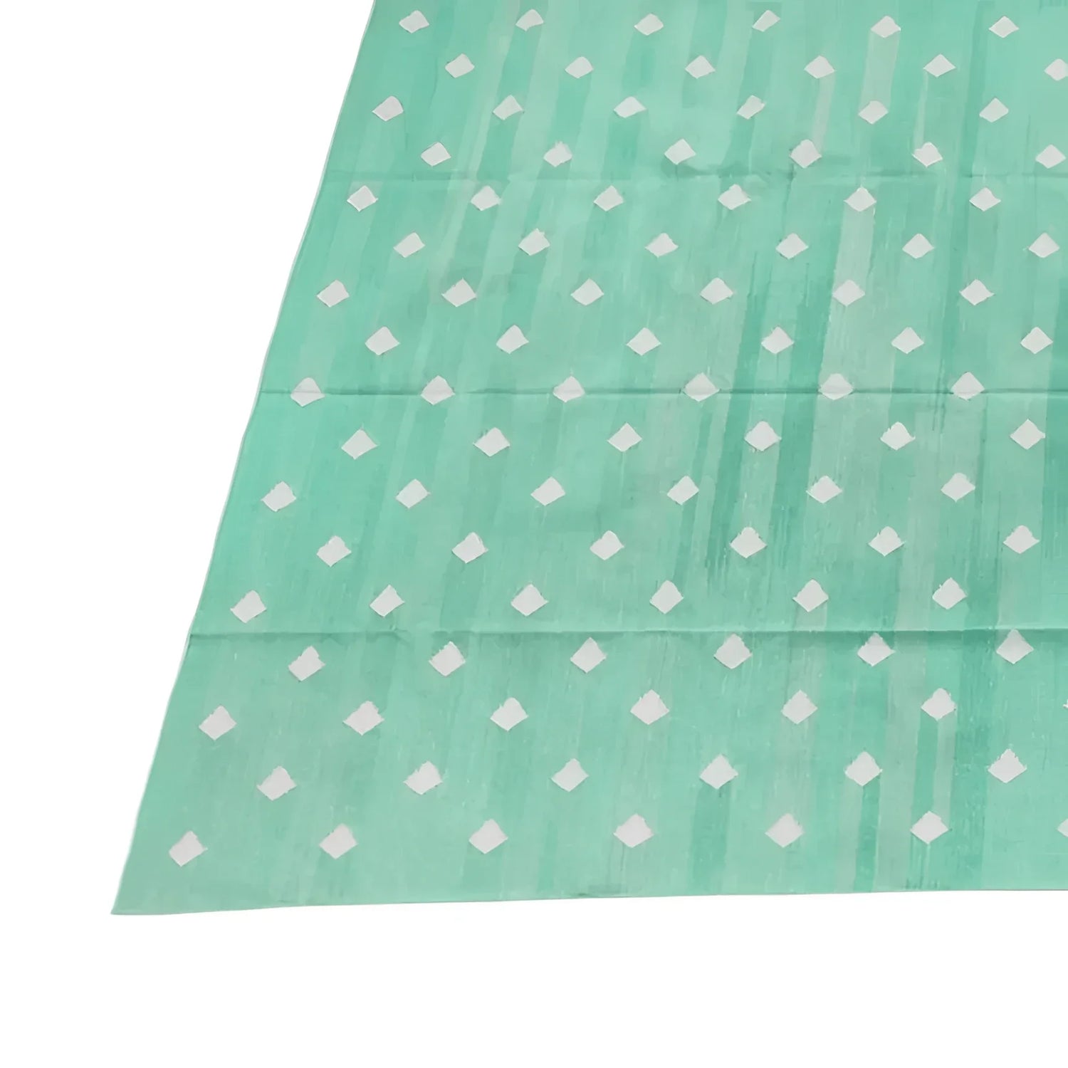 Handwoven Reversible Diamond Cotton Rug - Light Green