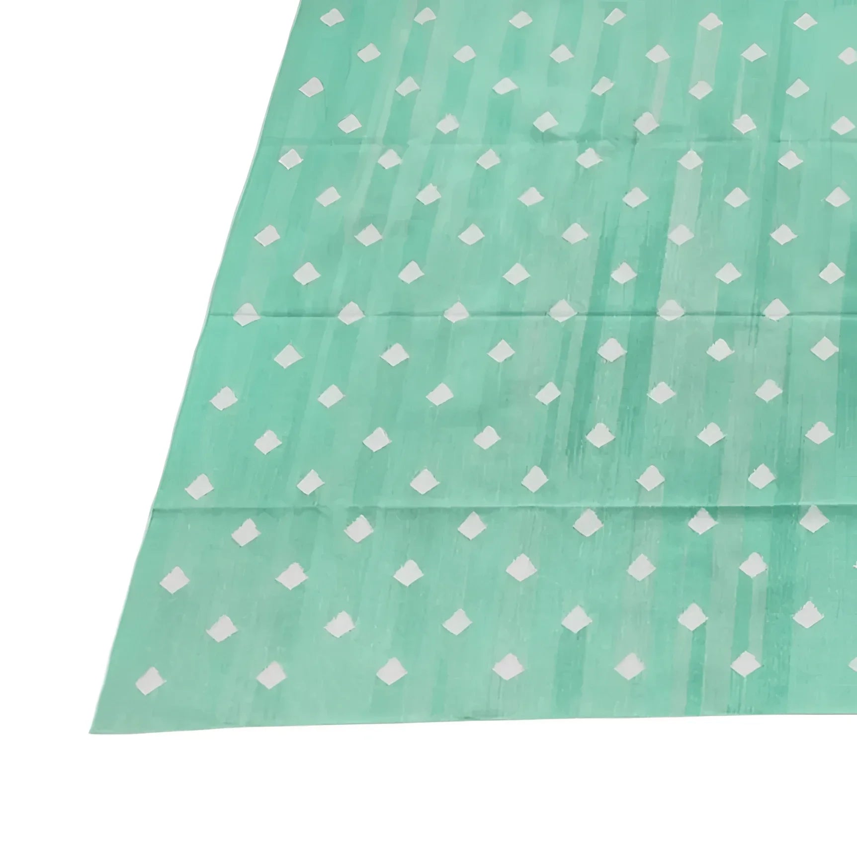 Handwoven Reversible Diamond Cotton Rug - Light Green