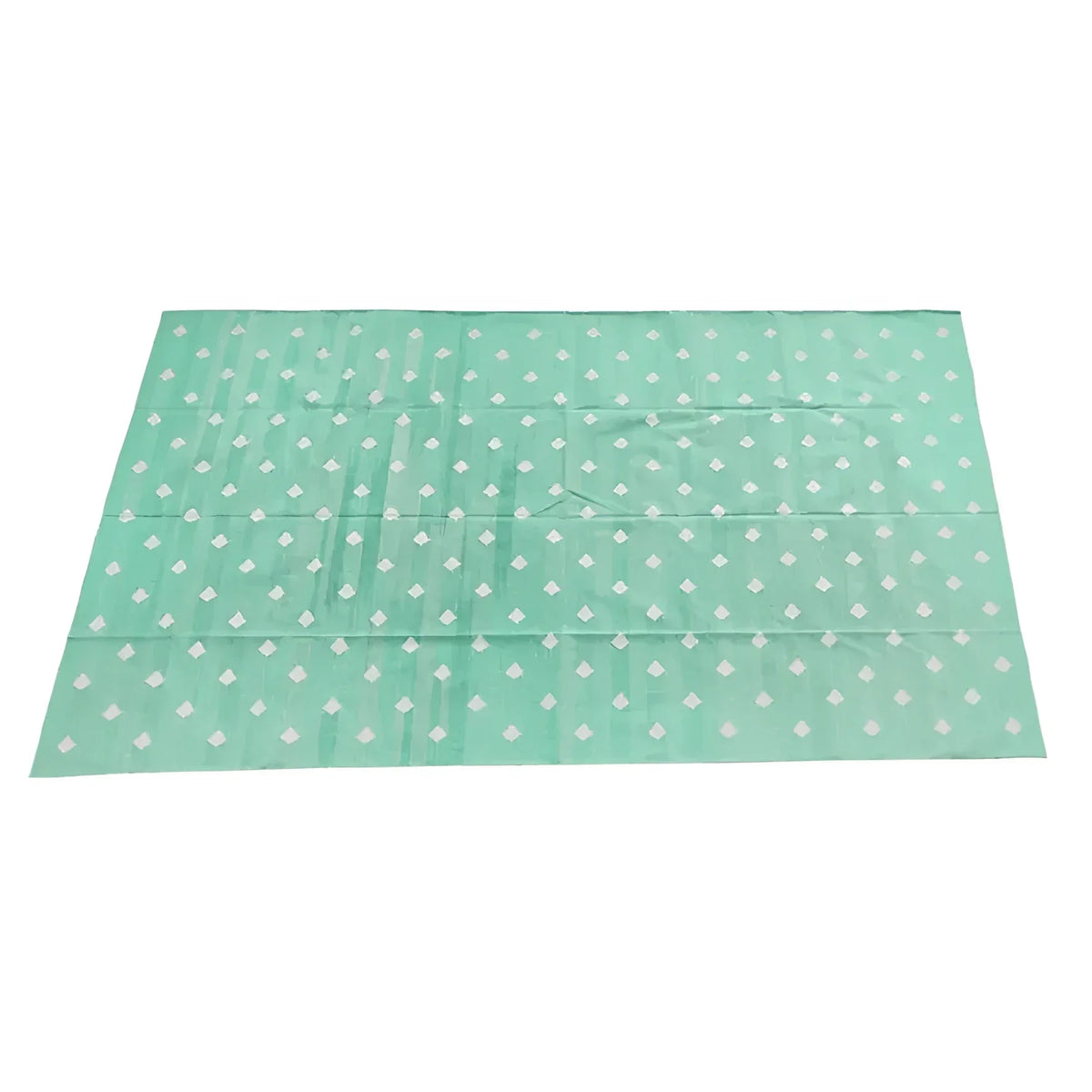 Handwoven Reversible Diamond Cotton Rug - Light Green