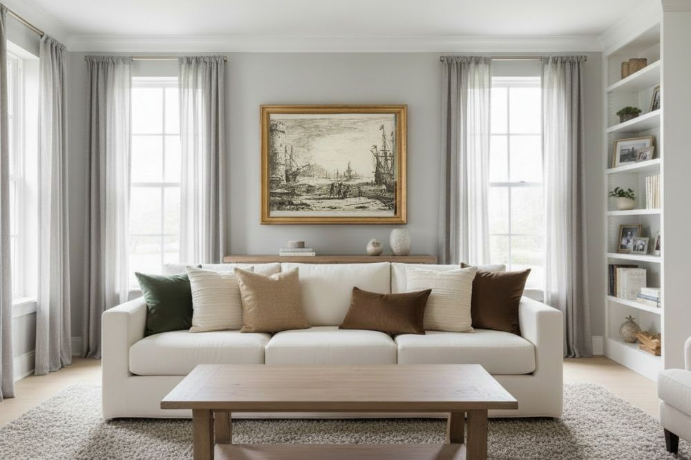 Framed room mockup - gold