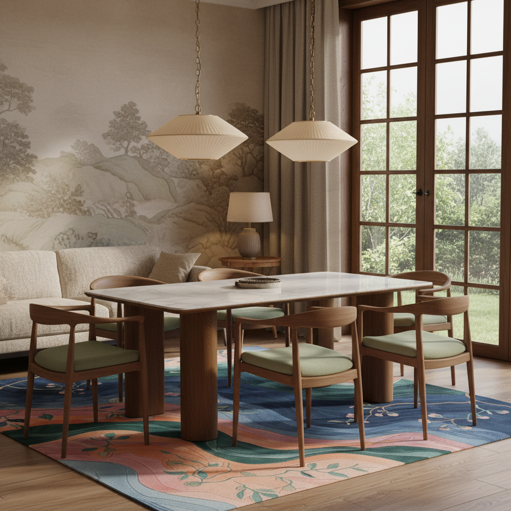Harmonic Currents Hand Tufted Wool Rug