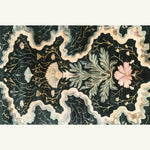 A beautifully detailed area rug featuring a lush floral design, perfect for adding elegance to dining or bedroom spaces. This hand-tufted wool rug showcases intricate patterns with soft, flowing lines and vibrant botanical motifs, ideal for those seeking a stylish bedroom area rug.