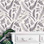 Herbs and Ferns Botanical Rustic Wallpaper