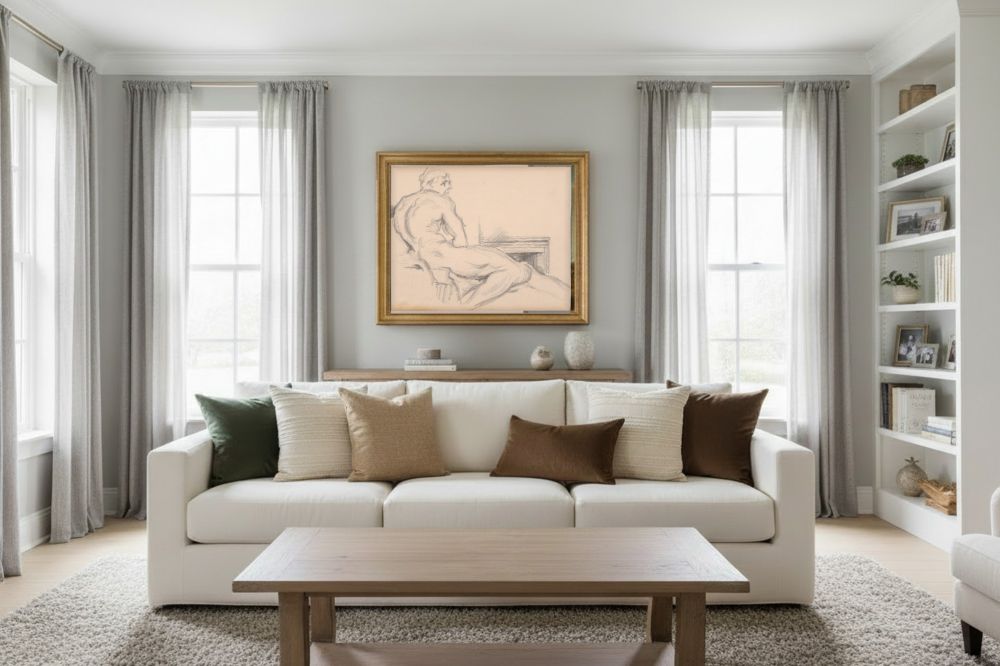 Framed room mockup - gold