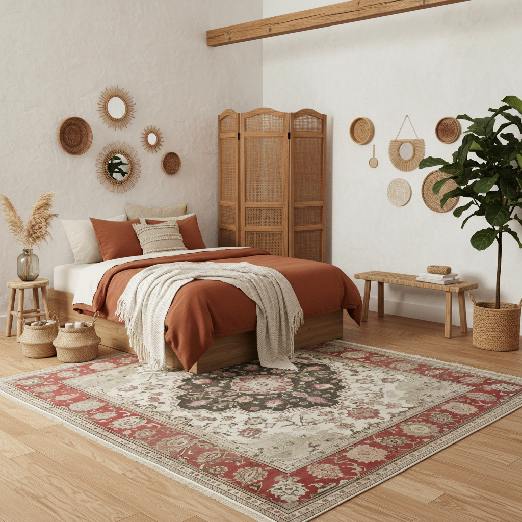 Heritage Floral Elegance Hand Knotted Area Rug