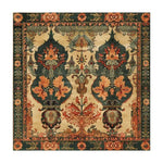 A beautifully intricate Heritage of Persia Wool Hand Knotted Area Rug in a square shape. This large living room rug features rich, detailed patterns with vibrant colors, perfect for adding elegance to a living room or office. The wool rug showcases traditional Persian designs, making it an exquisite choice for those seeking high-quality office rugs.