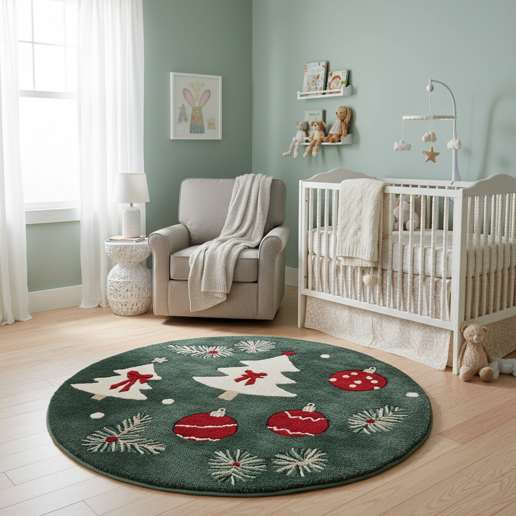 Holiday Haven Round Hand Tufted Rug