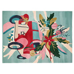 Colorful Holiday Joyride Hand Tufted Area Rug featuring an abstract design with vibrant floral patterns. This wool rug is perfect for adding a pop of color to your living room. Ideal as an 8x10 area rug for living room spaces, it brings a festive and artistic touch to any decor.