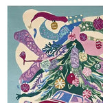 A vibrant and artistic Holly Cruise Magic Hand Tufted Area Rug featuring an abstract design with festive elements, perfect for adding a pop of color to any living room. This 8x10 wool rug showcases intricate details, making it an ideal choice for area rugs for living room spaces.