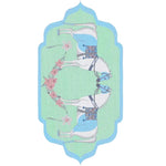 Beautiful hand-tufted area rug featuring an artistic depiction of two horses surrounded by floral motifs. This wool rug, perfect for both living room and dining room spaces, offers a boho vibe with its intricate design. Ideal for those looking for large area rugs to enhance their decor.