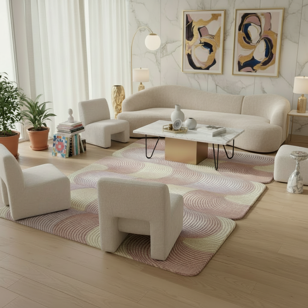 Swirl World Hand Tufted Wool Rug