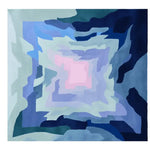 The Iced Prism Hand Tufted Rug showcases a stunning abstract design with a blend of cool blues, purples, and pinks. This square area rug is perfect for adding a contemporary touch to your living room. Measuring 8x10, this wool rug combines style and comfort, making it an ideal choice for modern living spaces.