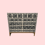 Ikat Bone Inlay Entryway Cabinet