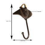 Solid Brass Manta Ray Wall Hook