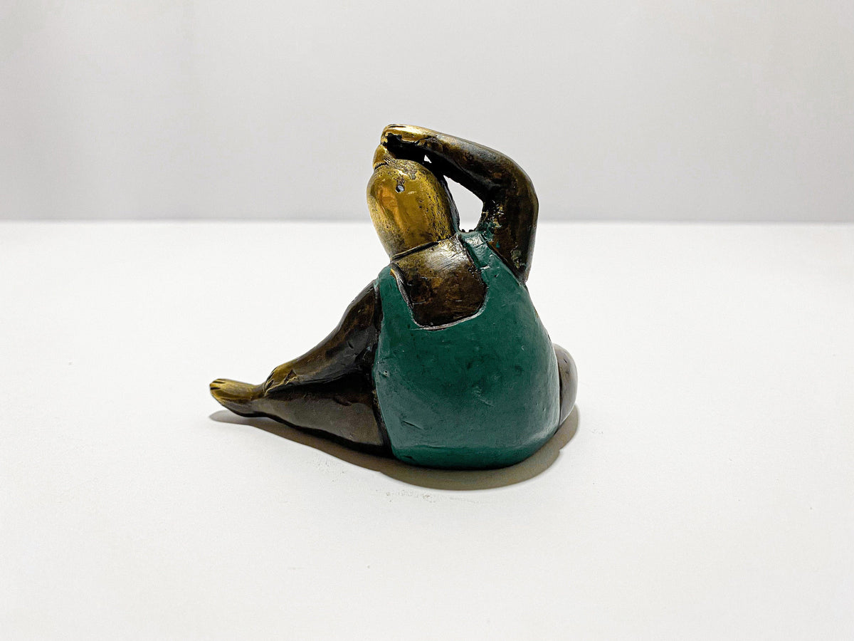 Mini Bronze Yoga Woman Sculpture