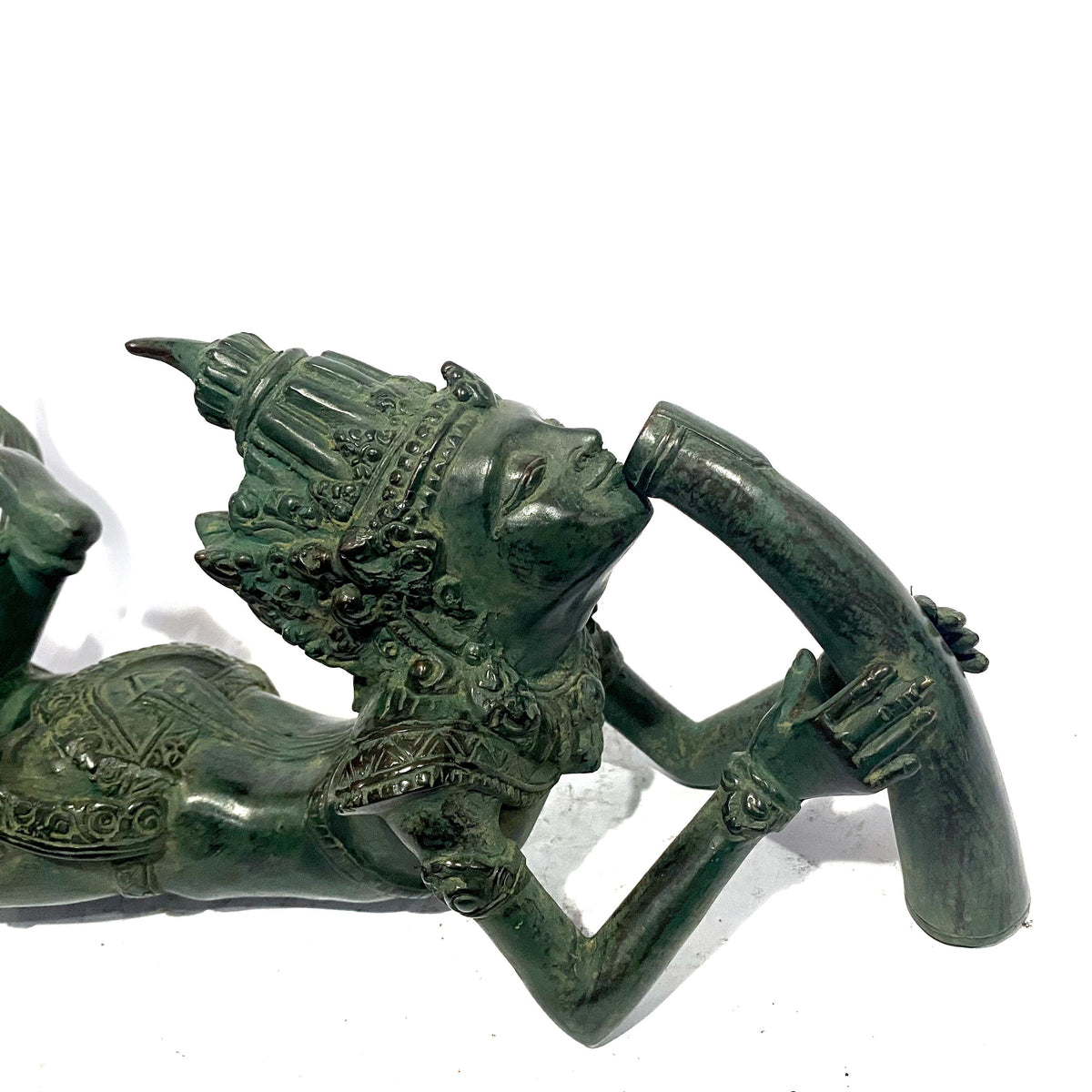 Solid Brass Reclining Shiva Statue