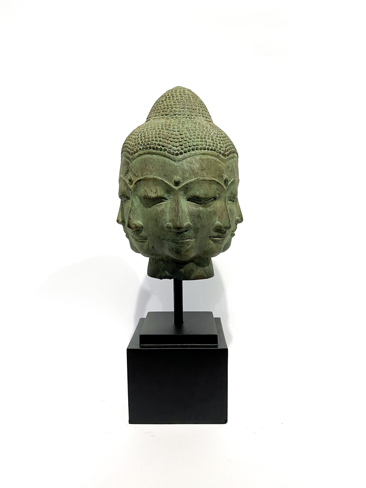 Bronze Many-Face Buddha Head Statue